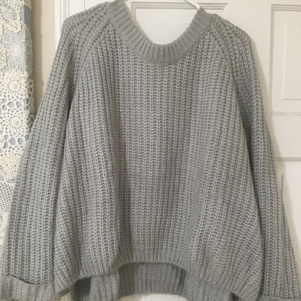 Hudson Gray Wide Sleeve Oversize Sweater